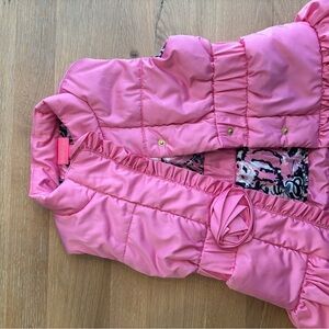 Lilly Pulitzer Pink Vest with Patterned Lining